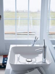 Раковина DURAVIT CAPE COD 460х460 антигрязевое покр., отв. под смес., б/перелива 23404600001
