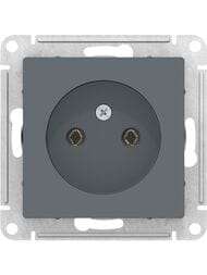 Розетка Systeme Electric ATLASDESIGN без заземления 16А механизм грифель ATN000741
