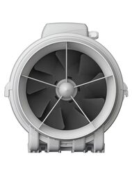 Вентилятор ERA TYPHOON D250 2SP канальный, осевой, 1560 м3/ч, 66 дБ, белый