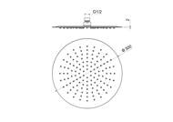 Круглый верхний душ  300х2 мм Aquatek, матовый черный AQ2075MB