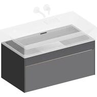 Тумба под раковину KERAMA MARAZZI TECNOLOGICA Logica подвесная с ящиками 868х460х403, стальной серый LOG.90.2\ST