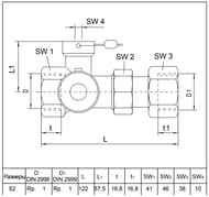 ������ �������� Oventrop Expa-Con ��25, Rp1, ������, � �������. ����. ��� ����.�����  1089052