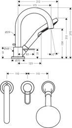 ��������� Axor Uno 38436000 �� ���� ����� �� 3 ���������, ������ ���, ��������-�����