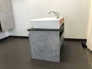 Тумба COMFORTY Эдинбург-60 (600х525х400) подвесная, с раковиной и столеш., бетон светлый 00-00001928