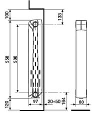 ������!�������� ����������� Fondital Aleternum B4 500/100 (97�558) ����� 10 ������, 1909,0 ����