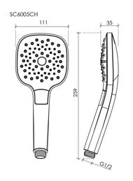 ������� ����� SANCOS ����� (Magic) ����. ���., 110 x110 ��, 3 ������, ����/�����, SC6005CH