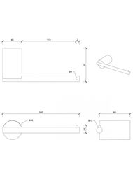 Держатель туалетной бумаги Decor Walther STONE TPH цвет: белый/сталь матовая 0974855