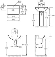 �������� ��������� Jacob Delafon STRUKTURA EGE112-00 (550�400) � ���������� ��� ���������, �����