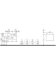 ����� ��� ���������� Duravit Ketho 1000�410�465 ���������, 1 ����, ������� ���. KT666504343