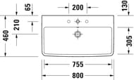 ���������� ��������� Duravit No.1 800�460�175��, �������, ��������� ��� ���������, ����� 23758000002