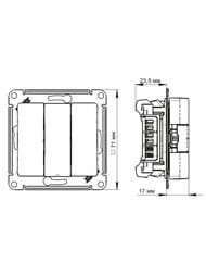 ����������� Systeme Electric GLOSSA 3-��������� � ����� ����� ��.3 GSL000431