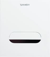 Клавиша смыва Duravit A2 130х150 для писсуаров бесконтактная, работа от сети, цинк, белая WD5007