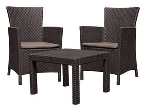 Комплект мебели KETER ROSARIO BALCONY SET (62x60х89), 2 кресла+стол, коричневый, серо-бежевый