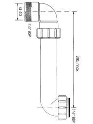 �������� ����� McAlpine ��� 90� � ��������� � ������� 90�, ����/����� 1 1/2", ����� 285 �� HC13
