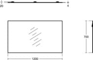 ������� Ideal Standard MIRROR&LIGHT (1200�700) T3371BH