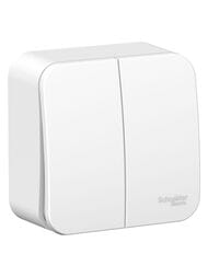 Выключатель Systeme Electric BLANCA 2-клавишный наружный (схема 5) 10A 250B белый BLNVA105011