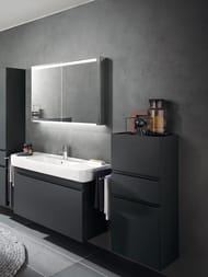 Полупенал подвесной GEBERIT Renova Plan (390х1050х360) темно-серый матовый 869031000