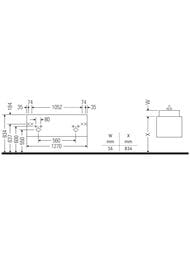 ����� ��� ���������� Duravit Ketho 1270�480�475 ���������, 2 �����, ������� ���. KT643204343