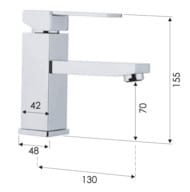 Смеситель для раковины Remer Qubika Q11, хром