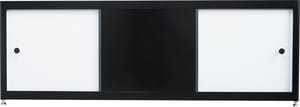 Экран под ванну A-SCREEN Домино черный 1700х500-650 черный профиль, 3 дверцы