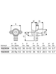 ����������� Uponor Q&E � ������� 20-1/2"�� 43��, DR-������ 1023035