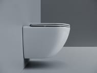 Унитаз подвесной Ceramicanova Alba торнадо 3.0 сиденье микролифт белый CN11005T