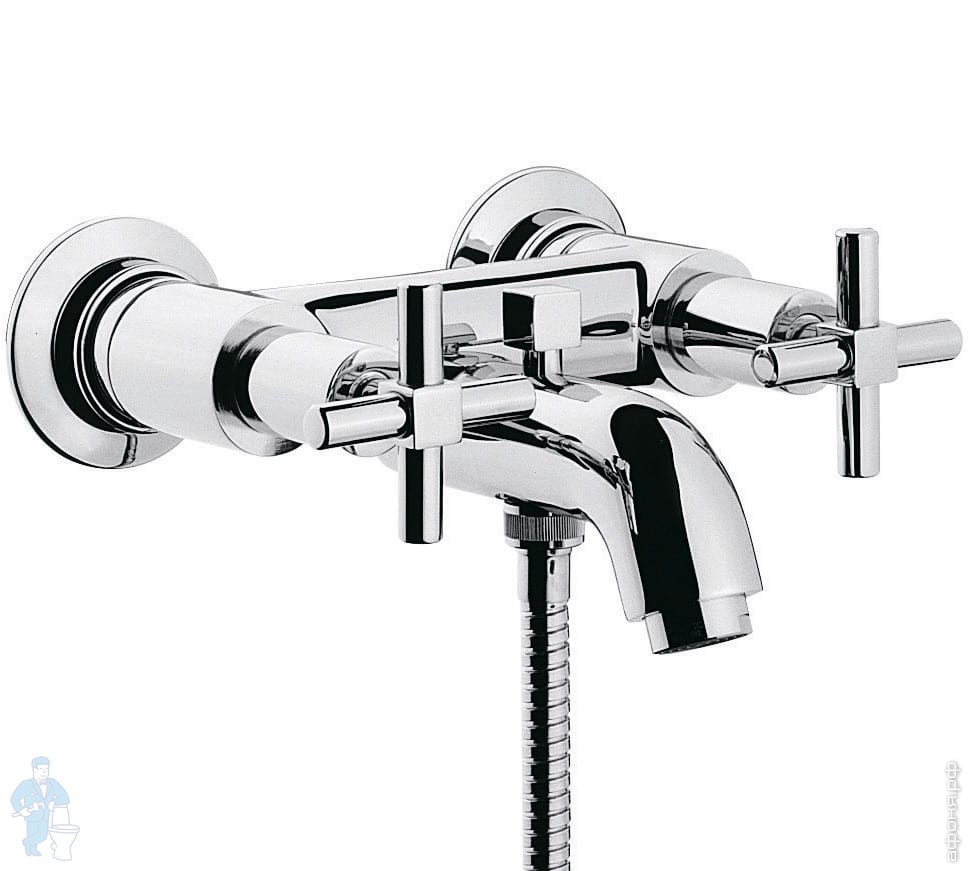 Уценка! Смеситель Vitra Juno для ванны/душа настенный двухрычажный ...