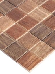 Мозаика Vidrepur Wood Dark Blend (317х317) на сетке, коричневый микс (шт.) — изображение 2