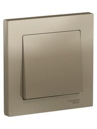 Выключатель Systeme Electric ATLASDESIGN 1-клавишный схема 1 10АХ в сборе шампань ATN000512