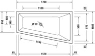 ����� ��������� Duravit No.1 1700�1000�� ������������, �������������, ������, ����� 700509000000