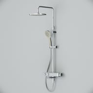 Комплект AM.PM Inspire 2.0 WK52EB Ванна 180х80, шторка стекло, душевая система термостат, аксессуары