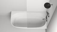 Ванна пристенная Salini Sofia Corner R 102514G 1700х850х590 угловая, правая S-sense белый глянец