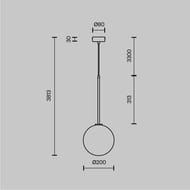 Подвесной светильник Maytoni Mood (Муд) MOD172PL-01BS, IP20, G4х6, латунь