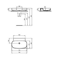 �������� Ideal Standard LINDA-X 75 �� (750�500�135) ��������� T439801