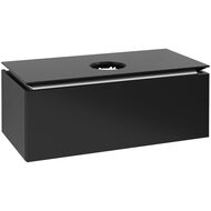 Тумба под умывальник Villeroy & Boch LEGATO (1000х380х500) подвесная,1 ящик, черн.матовый B57100PD