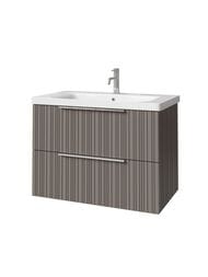 Тумба под раковину Caprigo RAIN 80 (770х446х550) подвесная, 2 ящика, цвет Айрон 36512-SF025