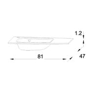 ��������-���������� Jacob Delafon Nona EB1884RU-DE4 80 ��, 1 ����, ������, ����� �������