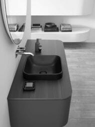 Раковина DURAVIT HAPPY D.2 PLUS 400х400 антигрязевое покрытие WG, антрацит матовый 23594013001