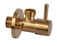 Запорный вентиль 1/2*1/2 Remer 128L1212BG, золото брашированное