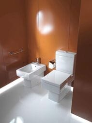Биде напольное DURAVIT VERO 370х570х400 отверстие под смеситель, перелив, крепление 2240100000