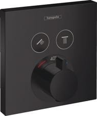 Уценка! Смеситель Hansgrohe ShowerSelect 15763670 термостат, 2 потреб., наружная часть, черный мат