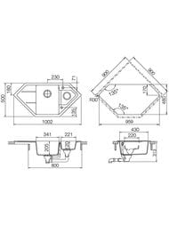 Мойка SCHOCK Signus C-150 (1002х500) Cristadur, цвет: магма   700042N