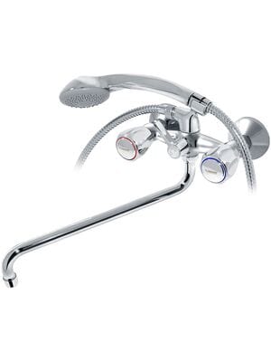 Смеситель для ванны VARION Armaturen ПАРМА 7012 18 2 шаровый перекл., керам. кр., кругл. излив 330мм