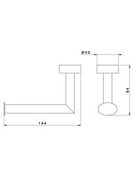 Держатель туалетной бумаги Nicolazzi Minimale 1492MCR настенный, без крышки, хром