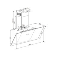 ������� Maunfeld Eagle 850 90 Glass White (900x343x390) 850 �3/�, ����� ��-00022057