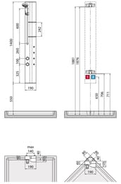 ������� ������ Novellini Z 190�1400 ��, �/�, ���������, 2 �����, ������ �������  ZETAVT-H