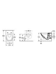 ������� � ������� ��� ������� Villeroy & Boch Antao 8M67S1RW SoftClosing, Stone White CeramicPlus