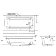 ����� �������� Jacob Delafon Archer 170�80 E6D904-0 ����������. ����., �/��� ��� �����, �/�����, ���