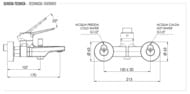 Смеситель для ванны Remer Slash SL05, хром — миниатюра 2