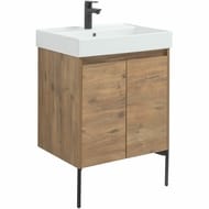 Тумба под раковину Aquanet Nova Lite 60 298849 (576х442х562) подвесная, 2 дверцы, дуб рустикальный